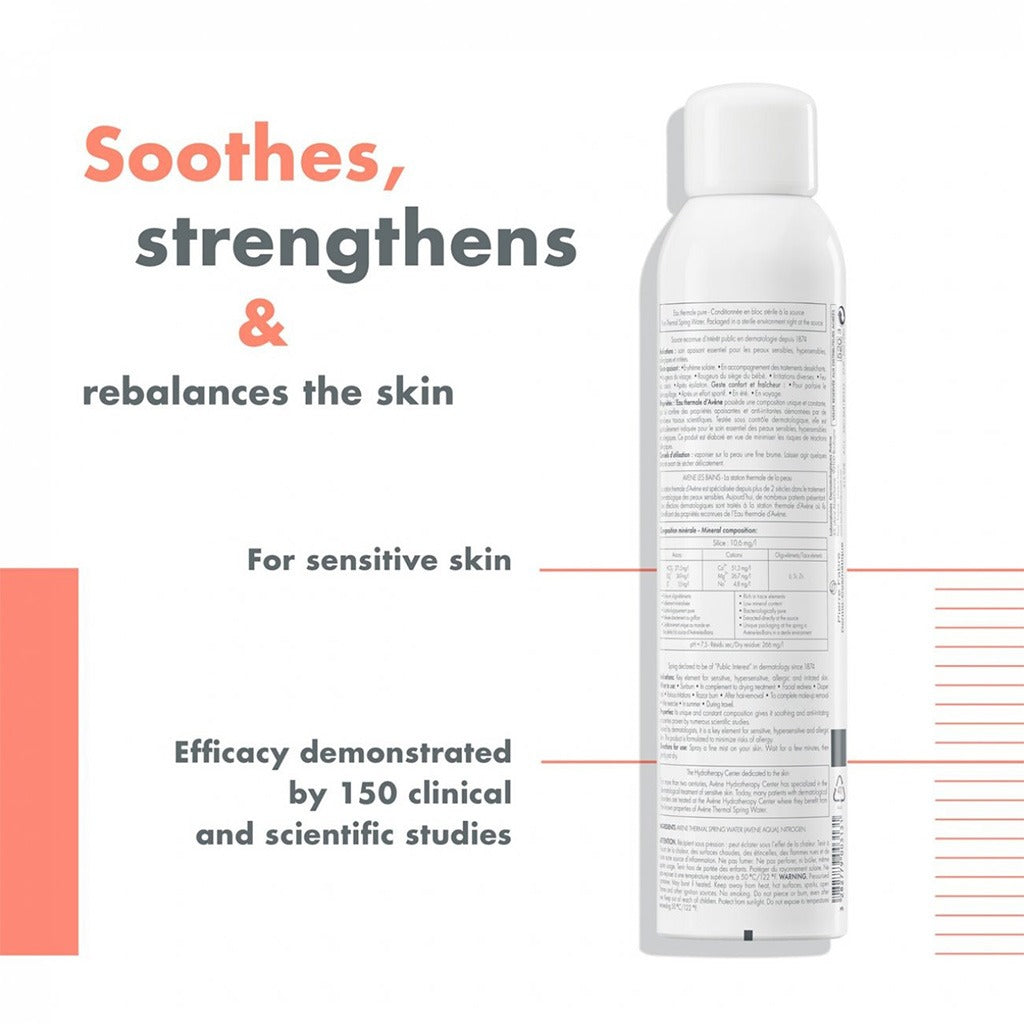 Avene Thermal Spring Water Spray, Soothing & Anti Irritating Water For Sensitive Skin 300ml - Easy Pharmacy LLC