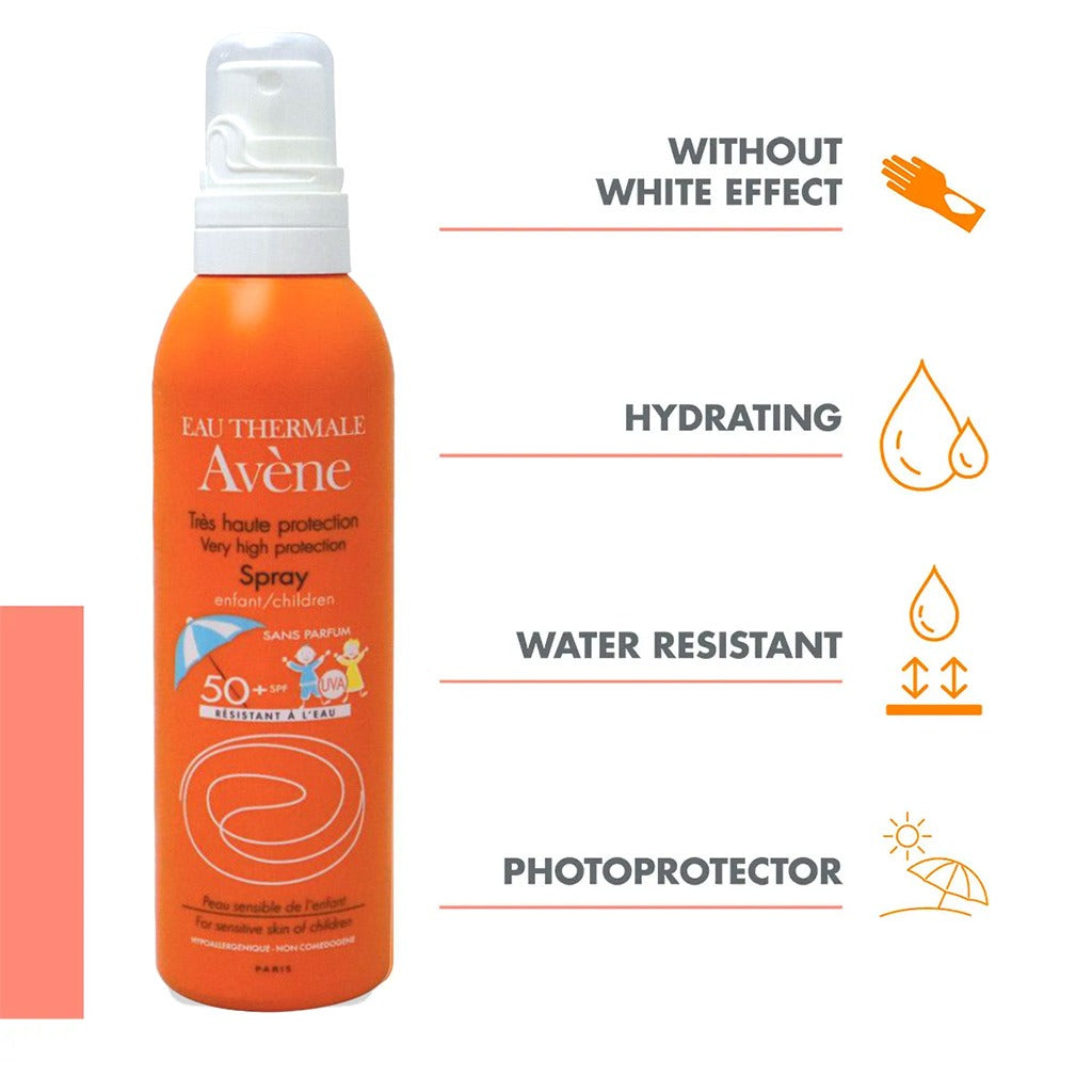 Avene SPF50+ Children's Sunscreen Spray For High Sun Protection 200ml - Easy Pharmacy LLC