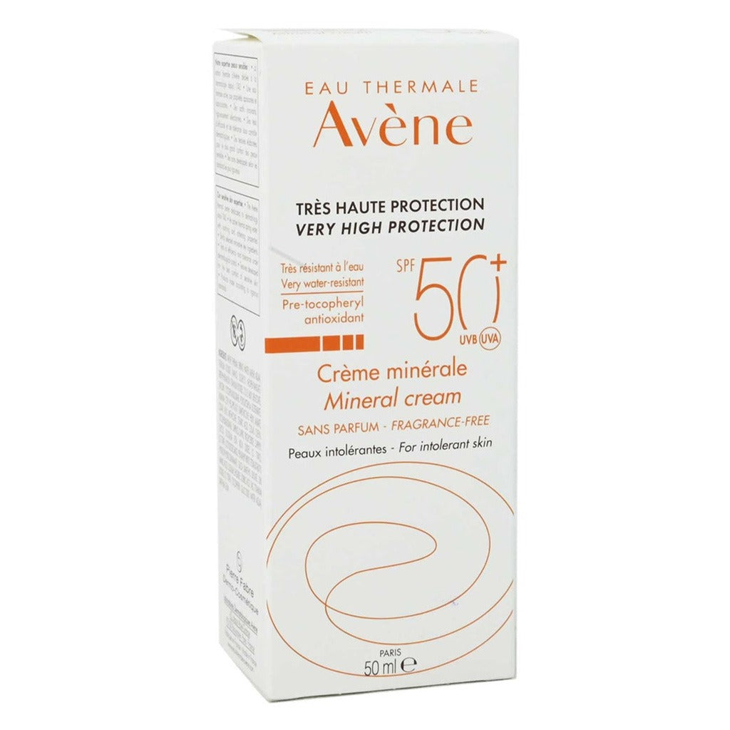 Avene SPF50+ Mineral Sunscreen Cream For High Sun Protection 50ml - Easy Pharmacy LLC