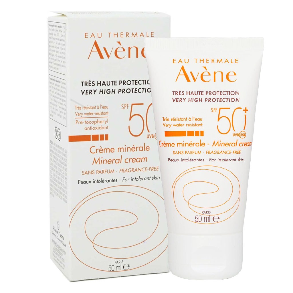 Avene SPF50+ Mineral Sunscreen Cream For High Sun Protection 50ml - Easy Pharmacy LLC