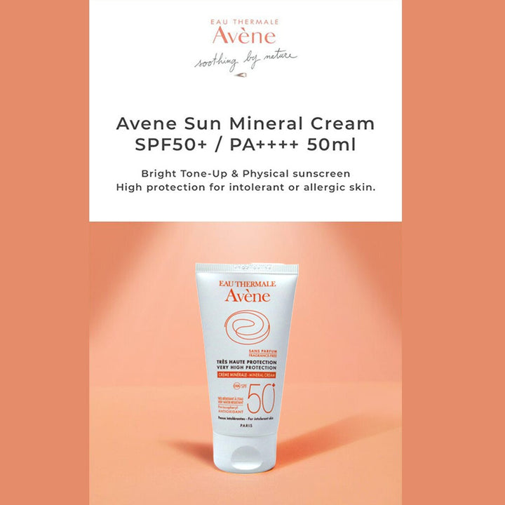 Avene SPF50+ Mineral Sunscreen Cream For High Sun Protection 50ml - Easy Pharmacy LLC