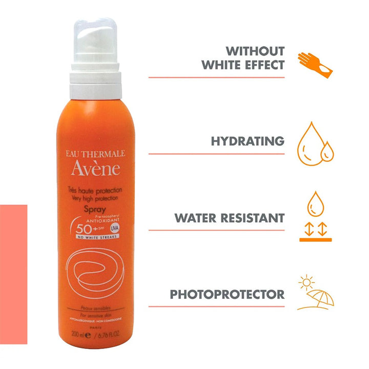 Avene SPF50+ Sunscreen Spray For High Sun Protection 200ml - Easy Pharmacy LLC