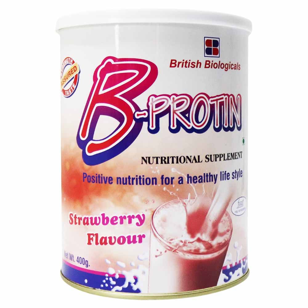 B-Protin Strawberry Powder 400 g - Easy Pharmacy LLC