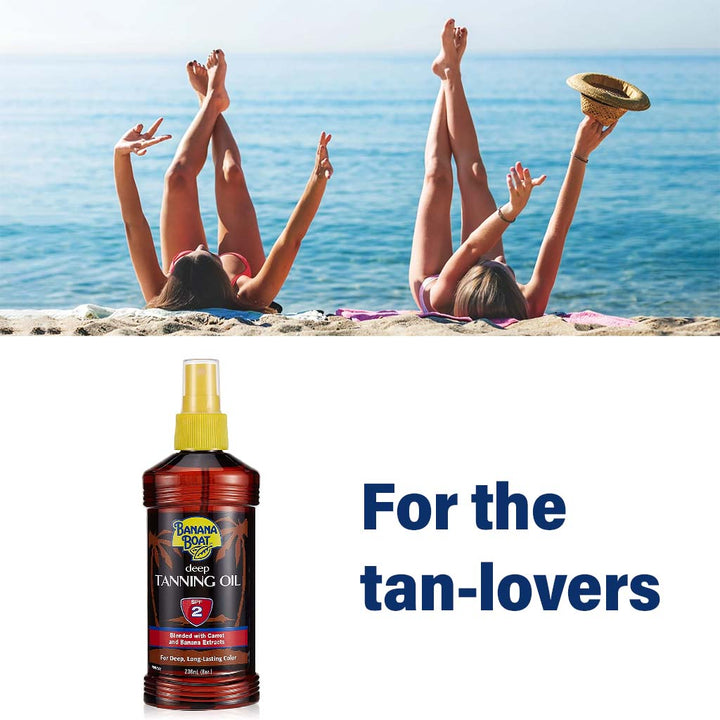 Banana Boat SPF2 Deep Tanning Oil 236 mL - Easy Pharmacy LLC