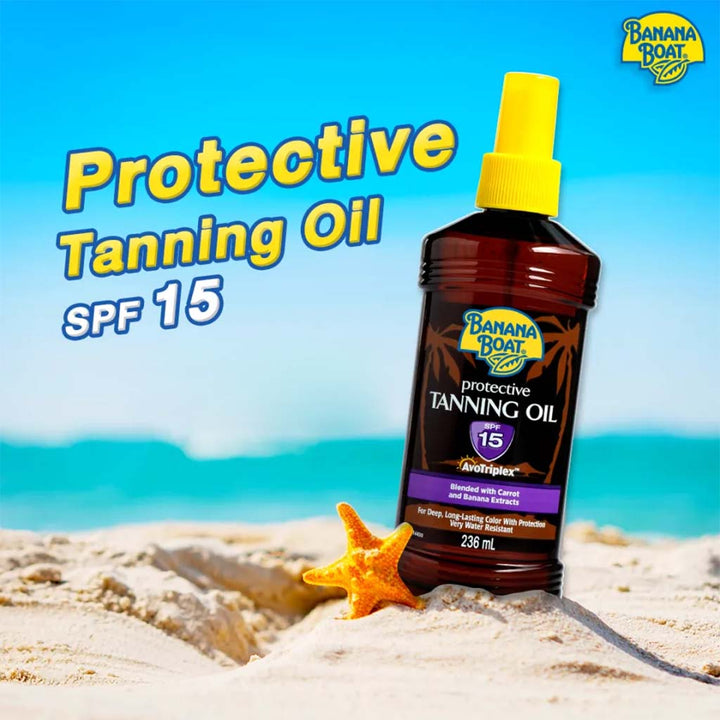 Banana Boat SPF15 Protective Tanning Oil 236 mL - Easy Pharmacy LLC