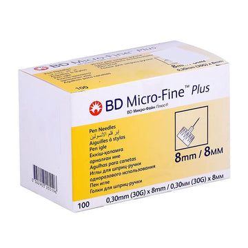 BD Micro-Fine+ Insulin Pen Needles 30G × 8 mm – 100 Sterile Needles