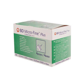 BD Micro-Fine Plus Pen Needles 32G × 4 mm – 100 Sterile Single-Use Needles