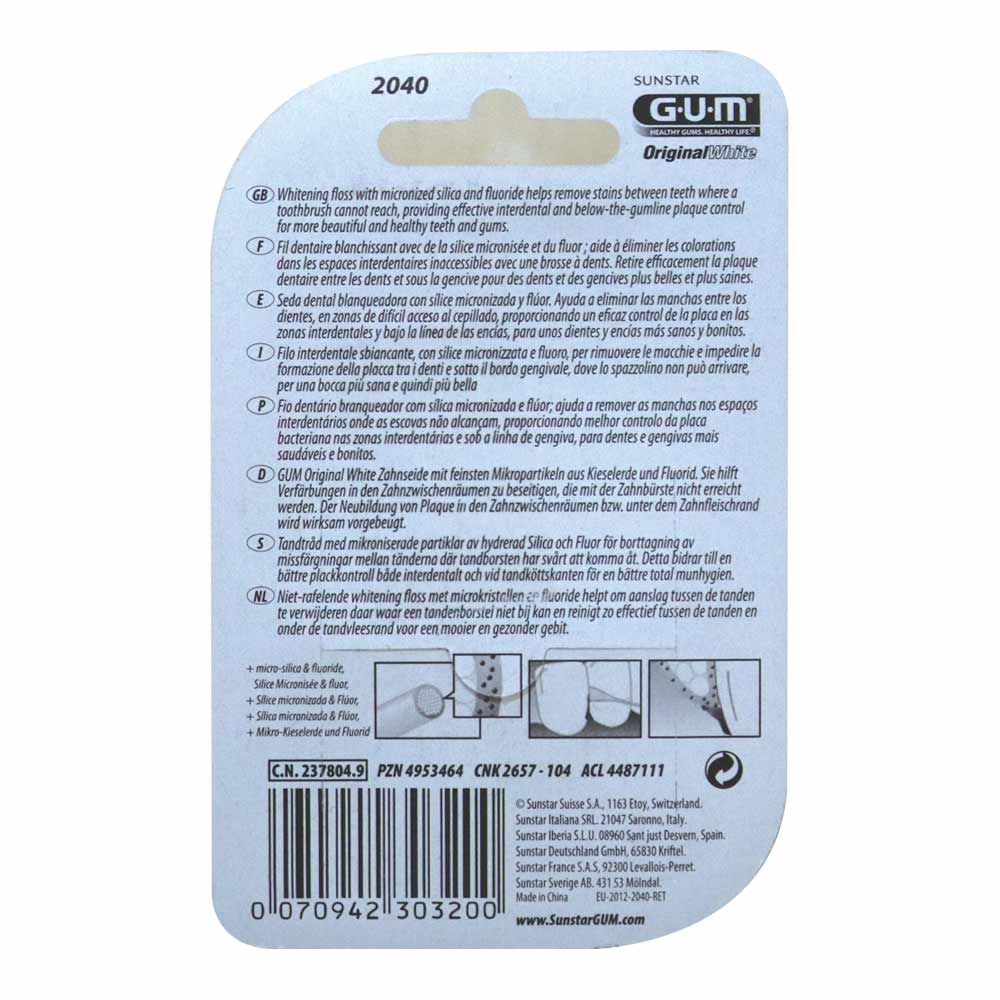 Butler Gum Original White Waxed Floss 2040 M - Easy Pharmacy LLC