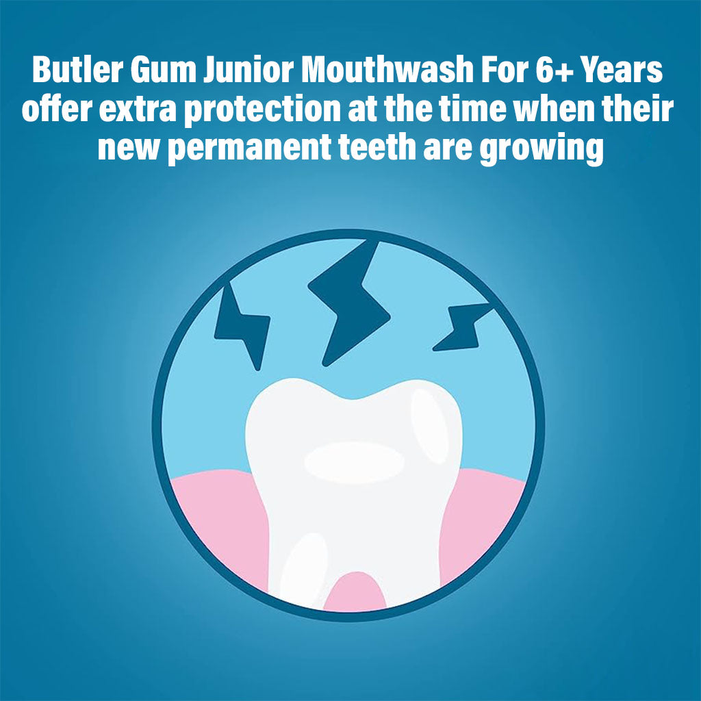 Sunstar Gum Junior 6+ Year Kid's Mouthwash With Fluoride To Prevent Cavities, Strawberry 300ml - Easy Pharmacy LLC