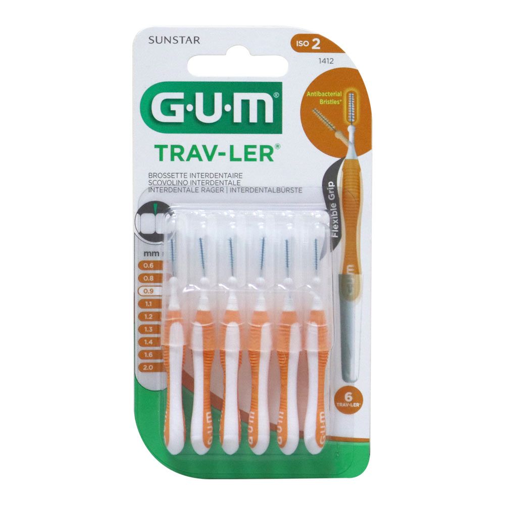 Butler Gum Travler Interdental Brush 1412 6's - Easy Pharmacy LLC