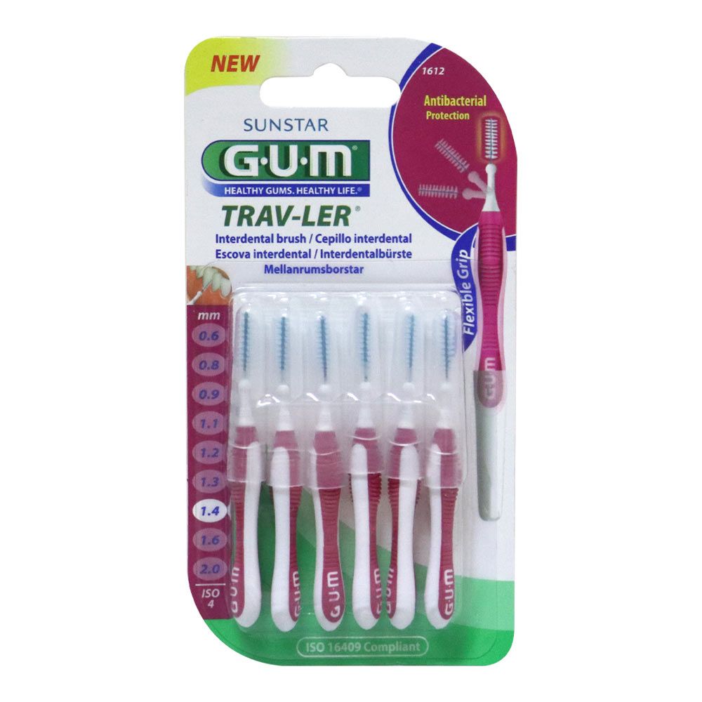 Butler Gum Travler Interdental Brush 1612 6's - Easy Pharmacy LLC