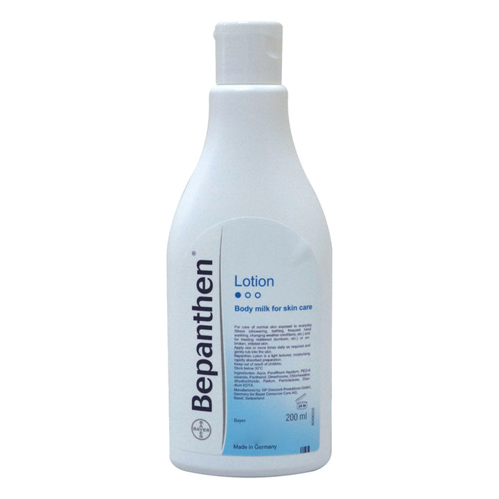 Bepanthen Face and Body Milk Moisturizer Lotion for Normal To Dry Skin 200ml - Easy Pharmacy LLC