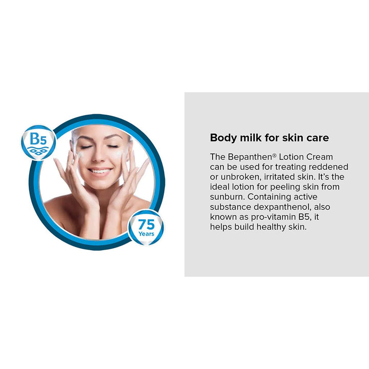 Bepanthen Face and Body Milk Moisturizer Lotion for Normal To Dry Skin 200ml - Easy Pharmacy LLC