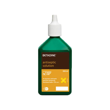 Betadine Antiseptic Solution 10% Povidone-Iodine – Skin Cleansing & Hygiene Care, 500 mL
