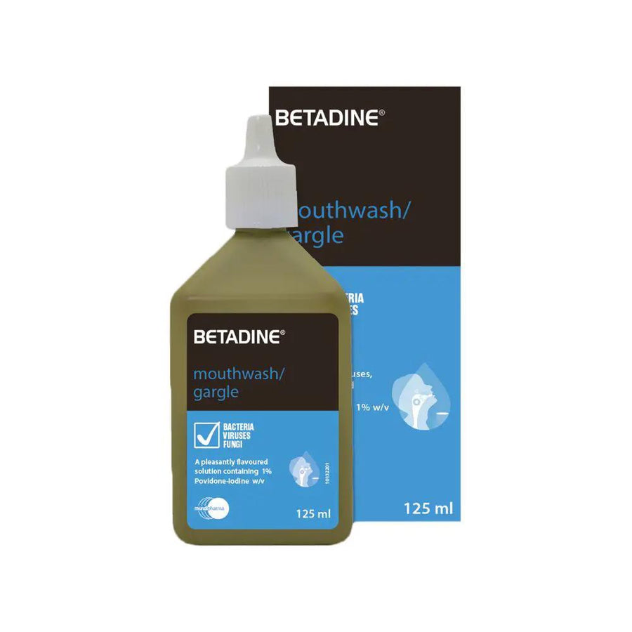 Betadine Mouthwash & Gargle 125 ml – Oral Hygiene & Fresh Breath Care Solution