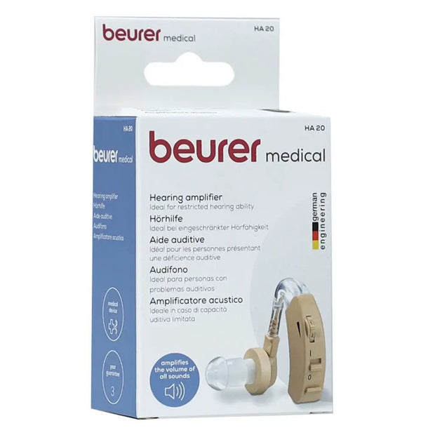 Beurer HA20 Hearing Aid Sound Amplification for Indoor and Outdoor Use 40 dB Max Output 128 dB