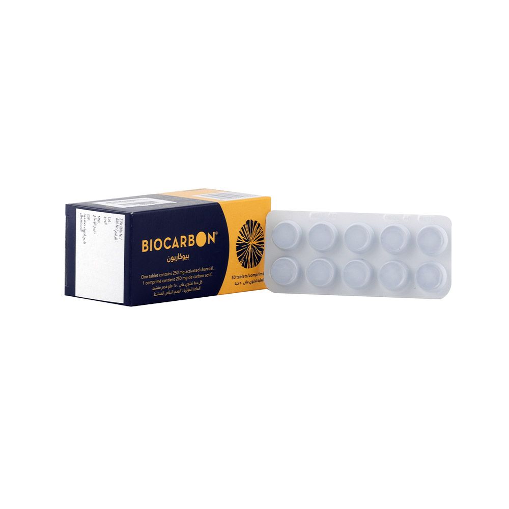 Biocarbon Activated Charcoal Tablets 50's - Easy Pharmacy LLC