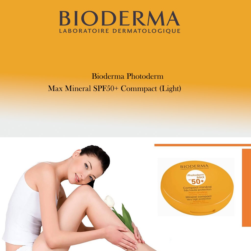 Bioderma Photoderm Max SPF50+ Mineral Sunscreen Compact, Light Shade 10g - Easy Pharmacy LLC