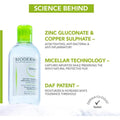 Bioderma Sebium H₂O Cleansing Micelle Make-Up Remover Solution For Combination To Oily Skin 250 mL