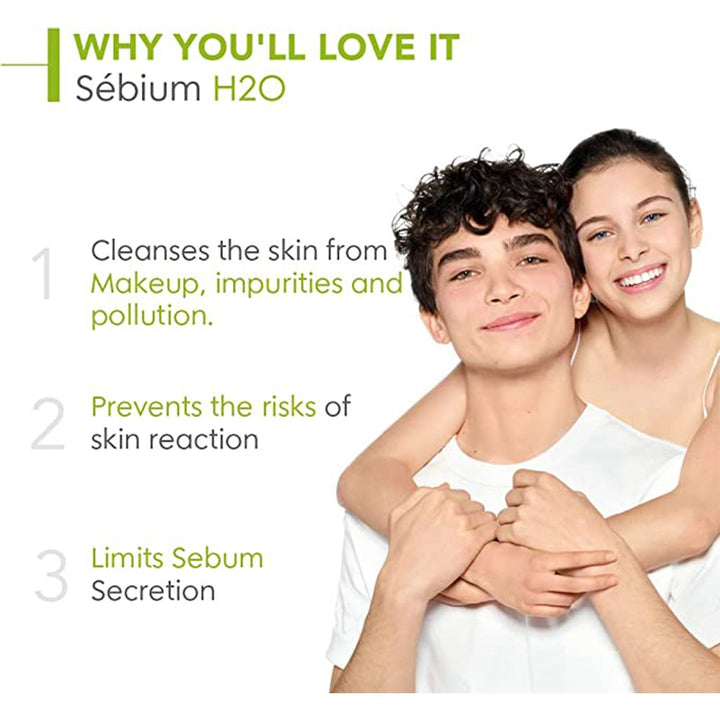 Bioderma Sebium H₂O Cleansing Micelle Make-Up Remover Solution For Combination To Oily Skin 250 mL - Easy Pharmacy LLC