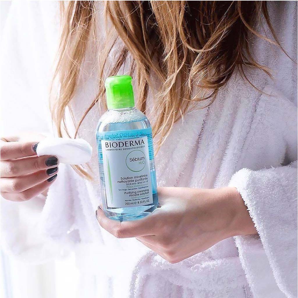 Bioderma Sebium H₂O Cleansing Micelle Make-Up Remover Solution For Combination To Oily Skin 250 mL - Easy Pharmacy LLC