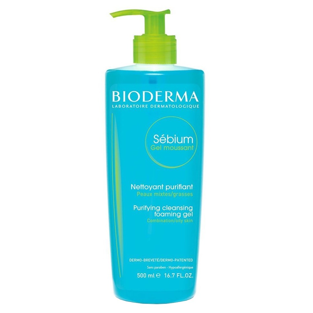 Bioderma Sebium Moussant Purifying Cleansing Foaming Gel For Combination To Oily Skin 500 mL - Easy Pharmacy LLC