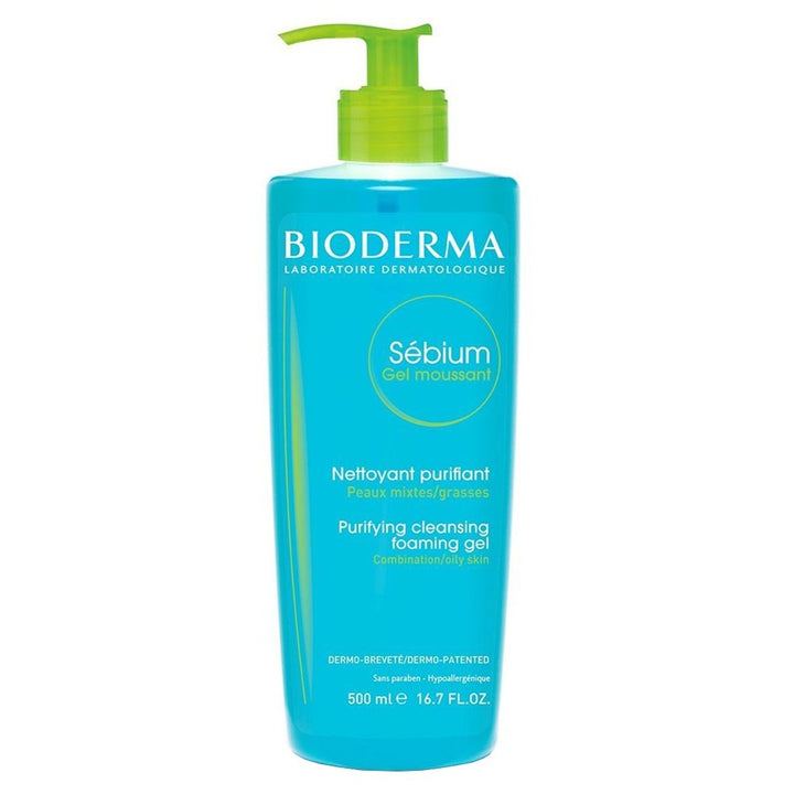 Bioderma Sebium Moussant Purifying Cleansing Foaming Gel For Combination To Oily Skin 500 mL - Easy Pharmacy LLC