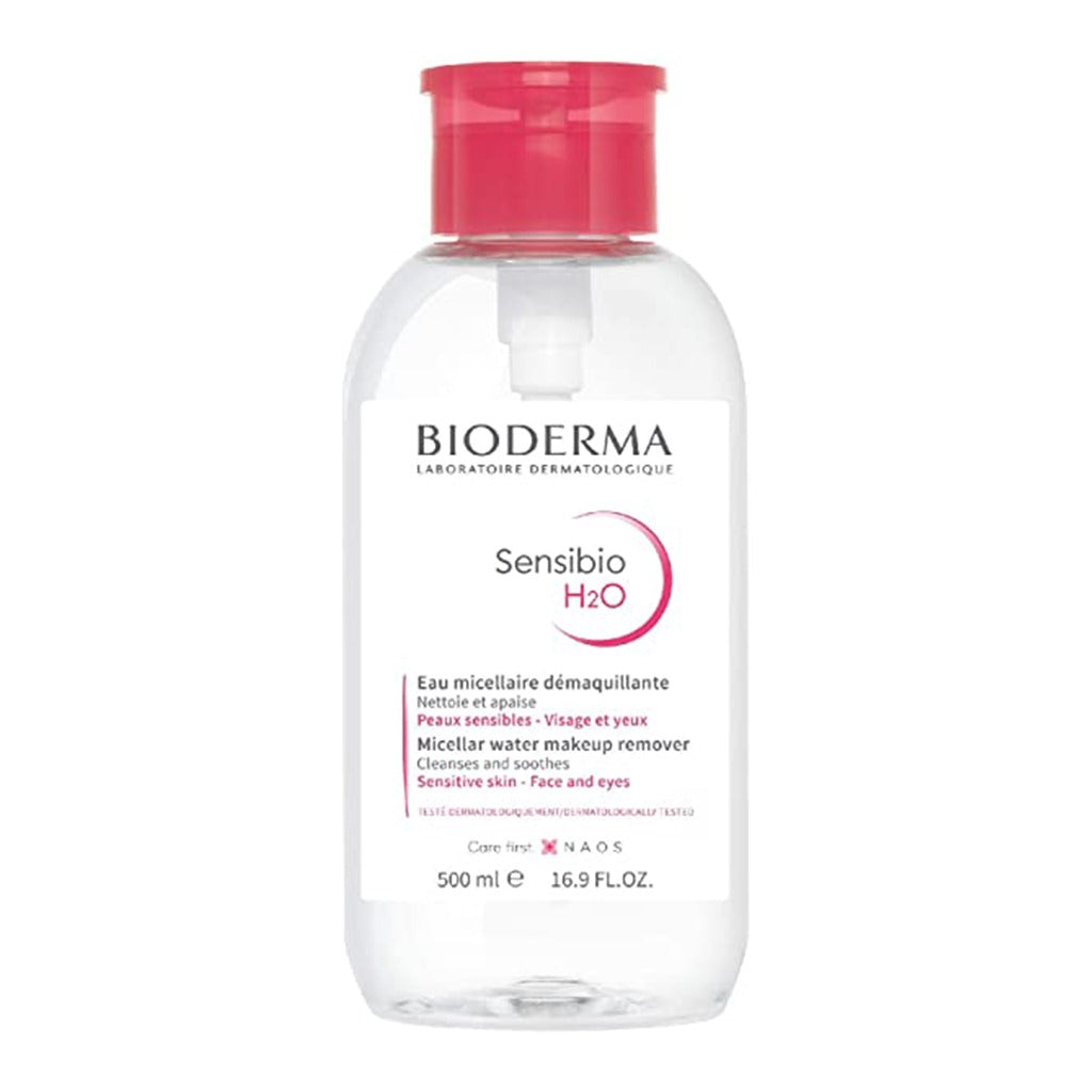 Bioderma Sensibio H2O Cleansing & Make up Removing Micellar Water with Pump 500ml - Easy Pharmacy LLC