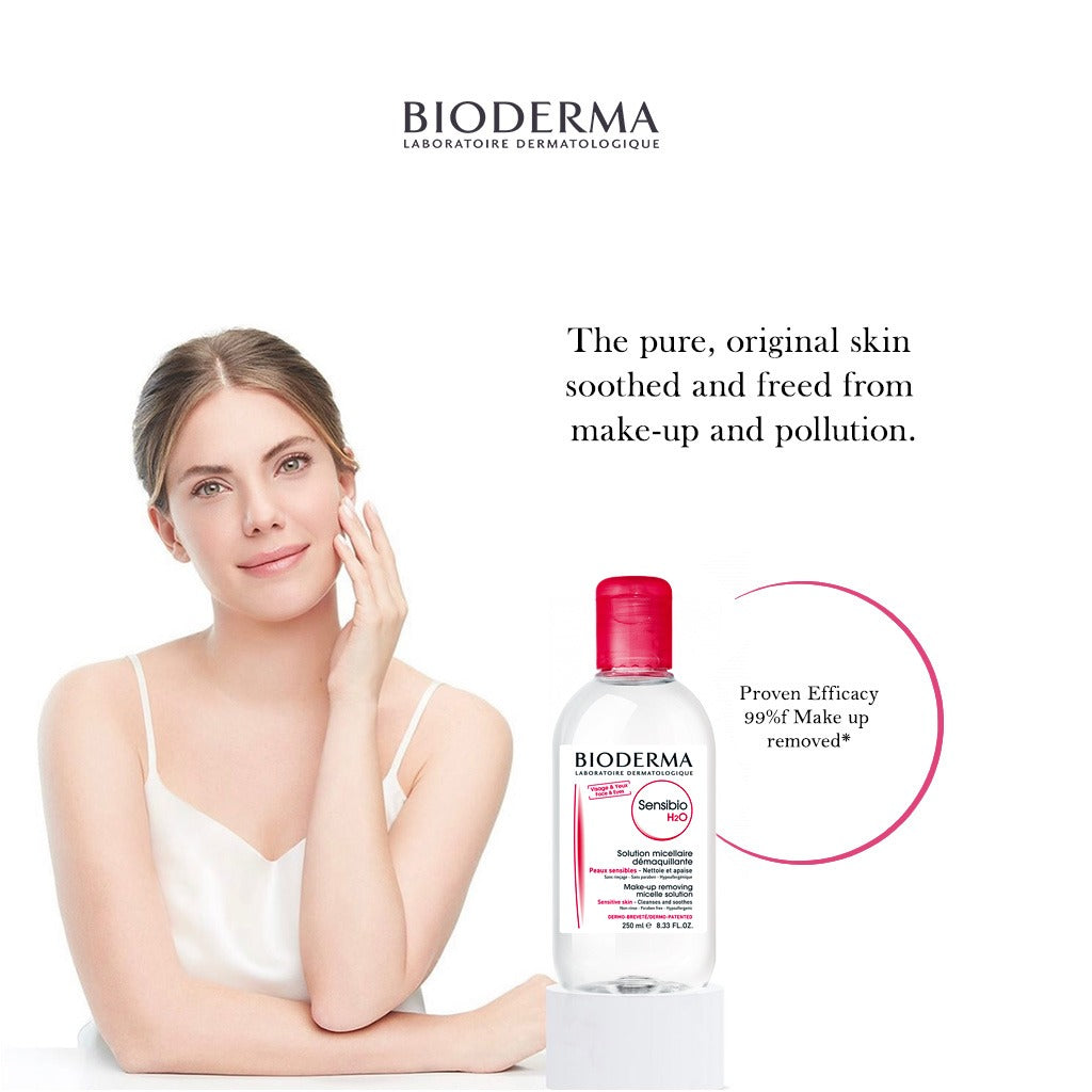 Bioderma Sensibio H2O Cleansing & Make up Removing Micellar Water with Pump 500ml - Easy Pharmacy LLC
