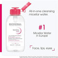 Bioderma Sensibio H2O Micellar Water Makeup Remover for Sensitive Skin 500ml