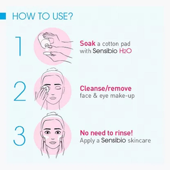 Bioderma Sensibio H2O Cleansing & Make up Removing Micellar Water with Pump 500ml - Easy Pharmacy LLC