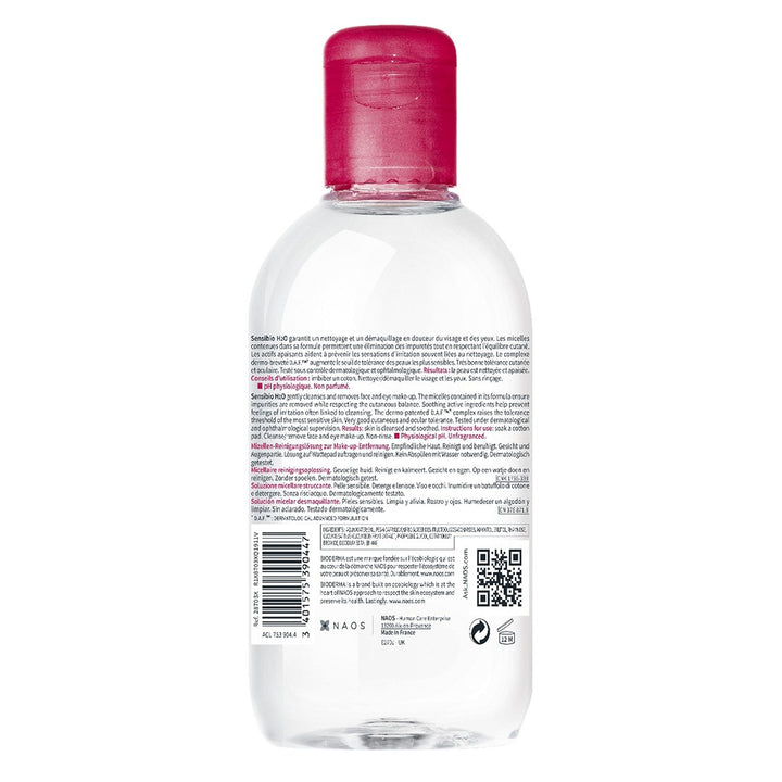 Bioderma Sensibio H2O Cleansing & Make up Removing Micellar Water with Pump 500ml - Easy Pharmacy LLC