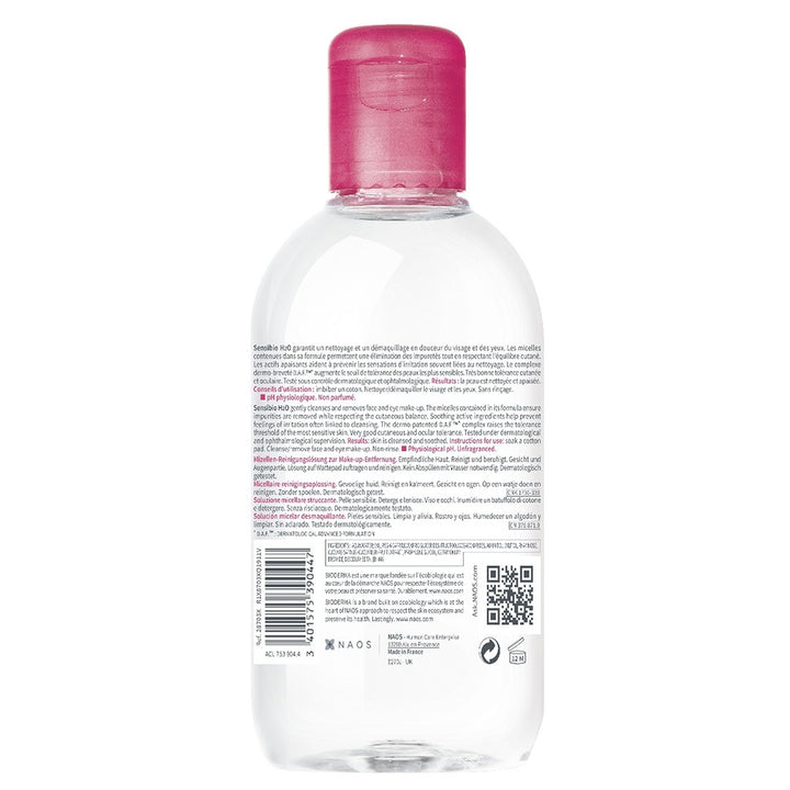 Bioderma Sensibio H2O Cleansing & Make up Removing Micellar Water 250ml - Easy Pharmacy LLC