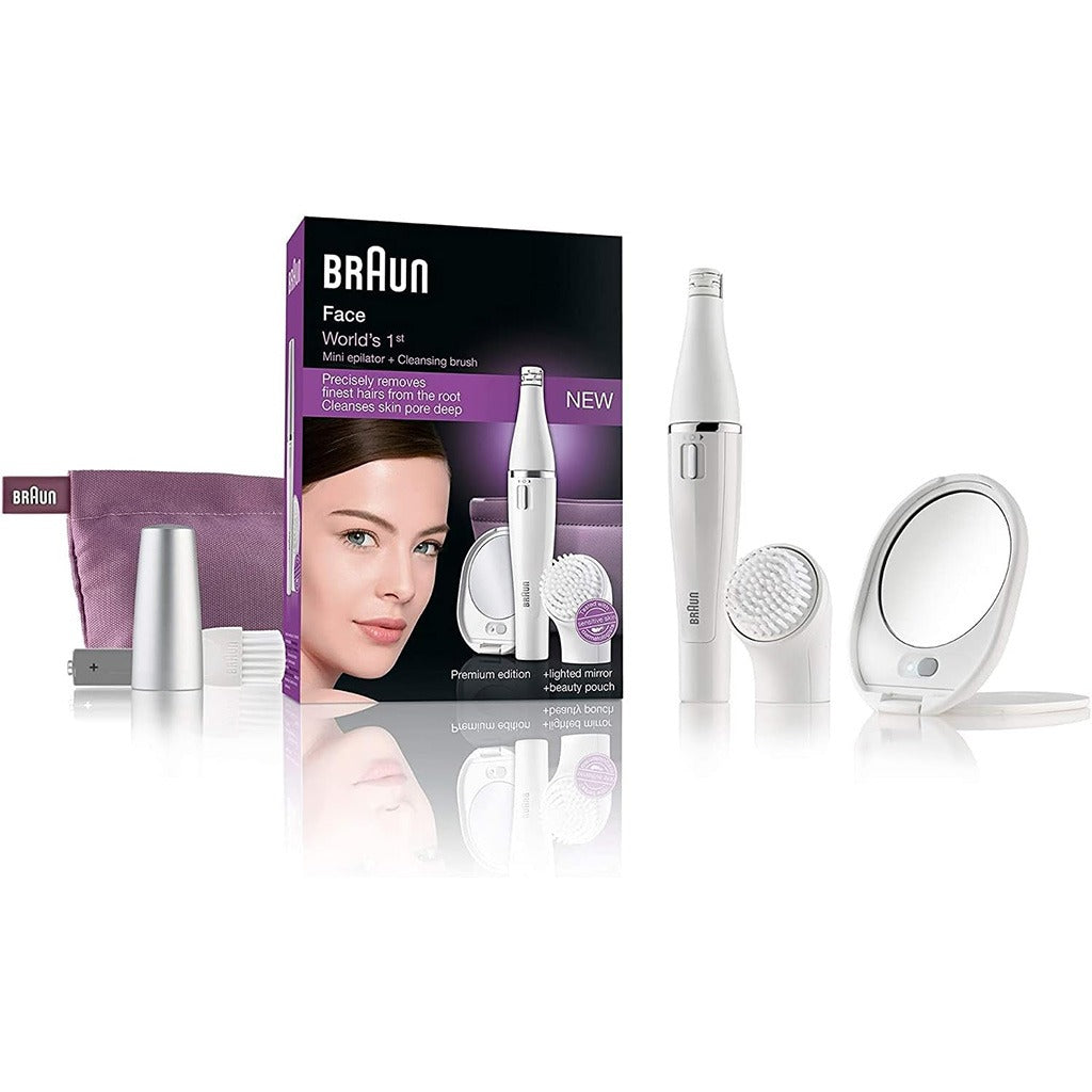 Braun Mini Face Epilator+Cleansing Brush 830 - Easy Pharmacy LLC