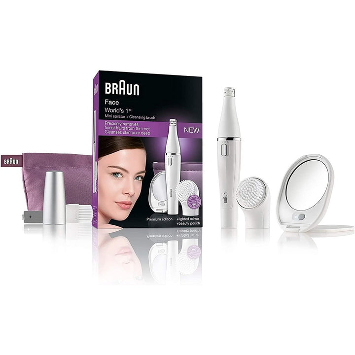 Braun Mini Face Epilator+Cleansing Brush 830 - Easy Pharmacy LLC