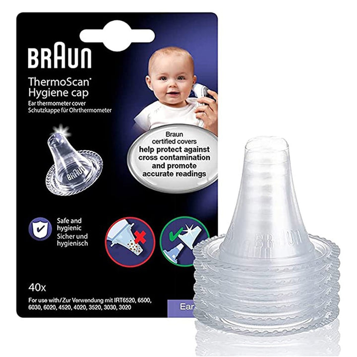 Braun Thermoscan Hygiene Caps Ear Thermometer Covers, Pack of 40's - Easy Pharmacy LLC