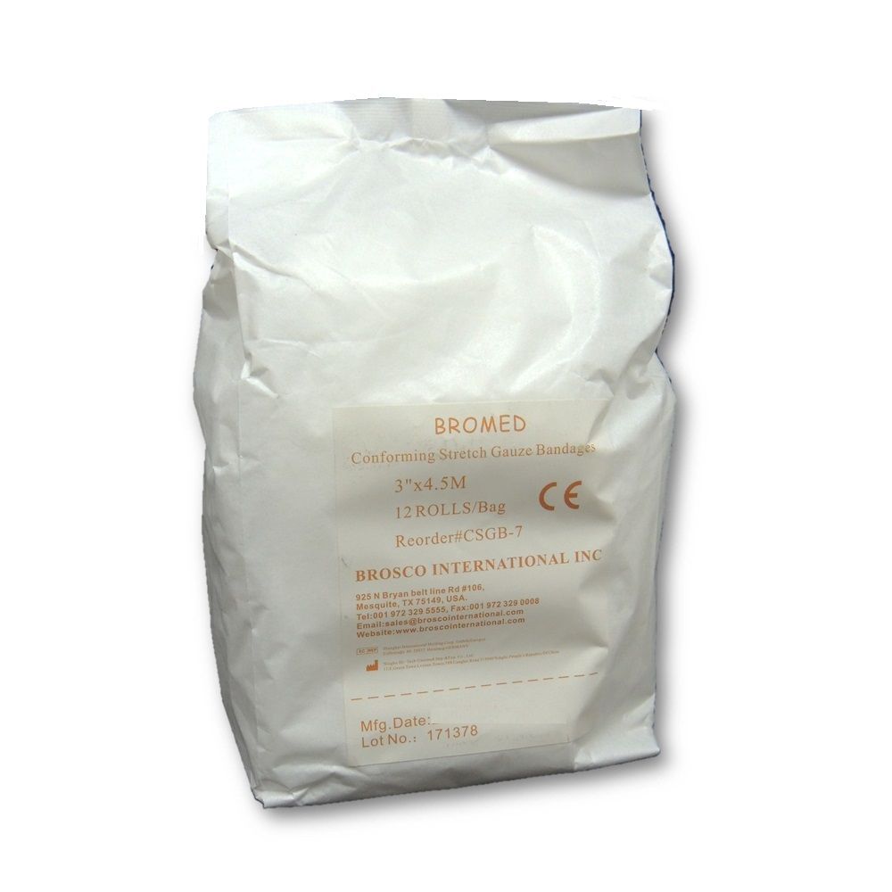 Bromed Conforming Stretch Gauze Bandages 3 inch x 4.5 m 12's - Easy Pharmacy LLC