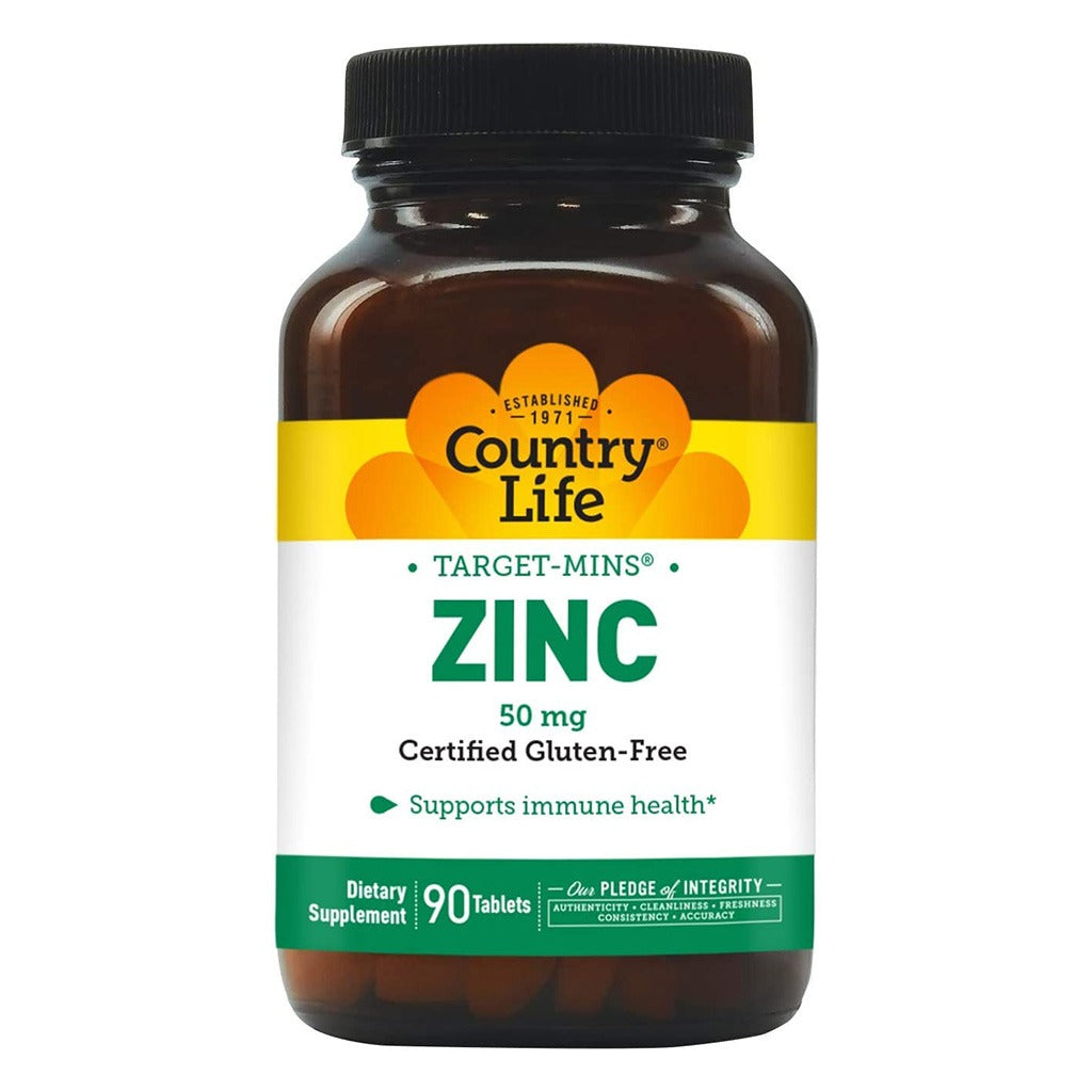 Country Life Zinc Target-Mins® 50 mg Tablets For Immune Health, Pack of 90's - Easy Pharmacy LLC