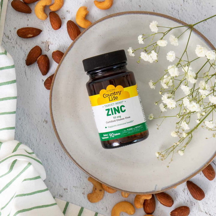 Country Life Zinc Target-Mins® 50 mg Tablets For Immune Health, Pack of 90's - Easy Pharmacy LLC