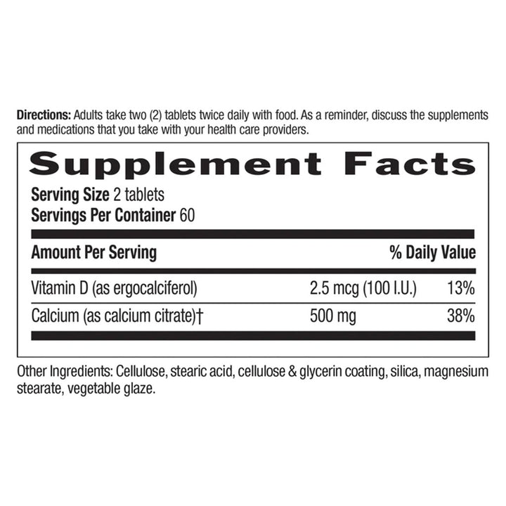 Country Life Calcium Citrate With Vitamin D Tablets For Bone Health, Pack of 120's - Easy Pharmacy LLC