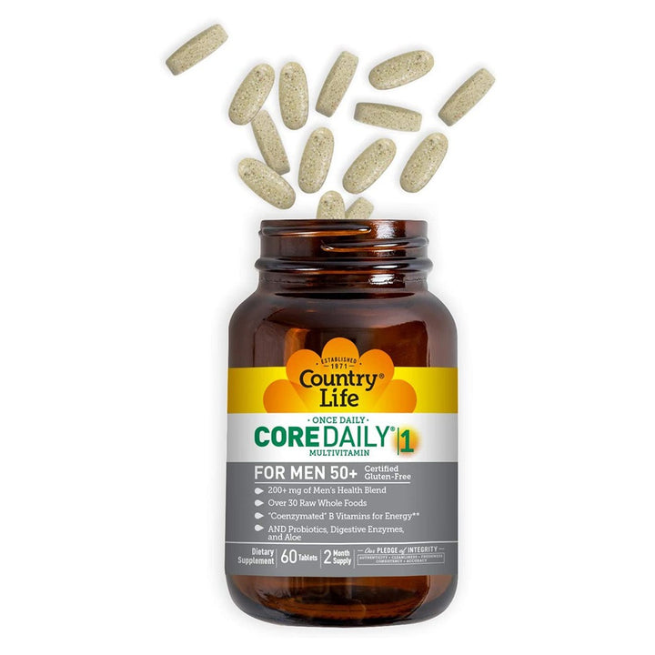 Country Life Core Daily 1 Multivitamin Supplement Tablets For Men 50+, Pack of 60's - Easy Pharmacy LLC