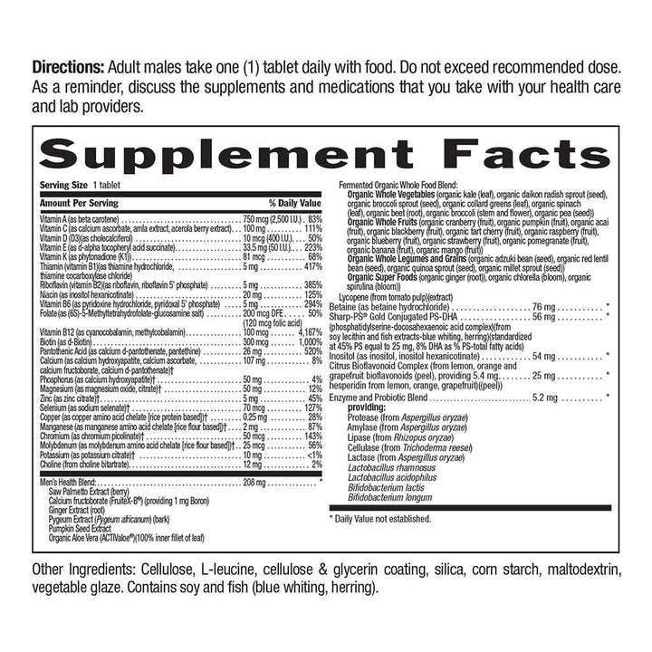 Country Life Core Daily 1 Multivitamin Supplement Tablets For Men 50+, Pack of 60's - Easy Pharmacy LLC