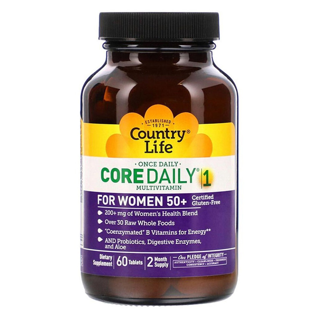 Country Life Core Daily 1 Multivitamin Supplement Tablets For Women 50+, Pack of 60's - Easy Pharmacy LLC