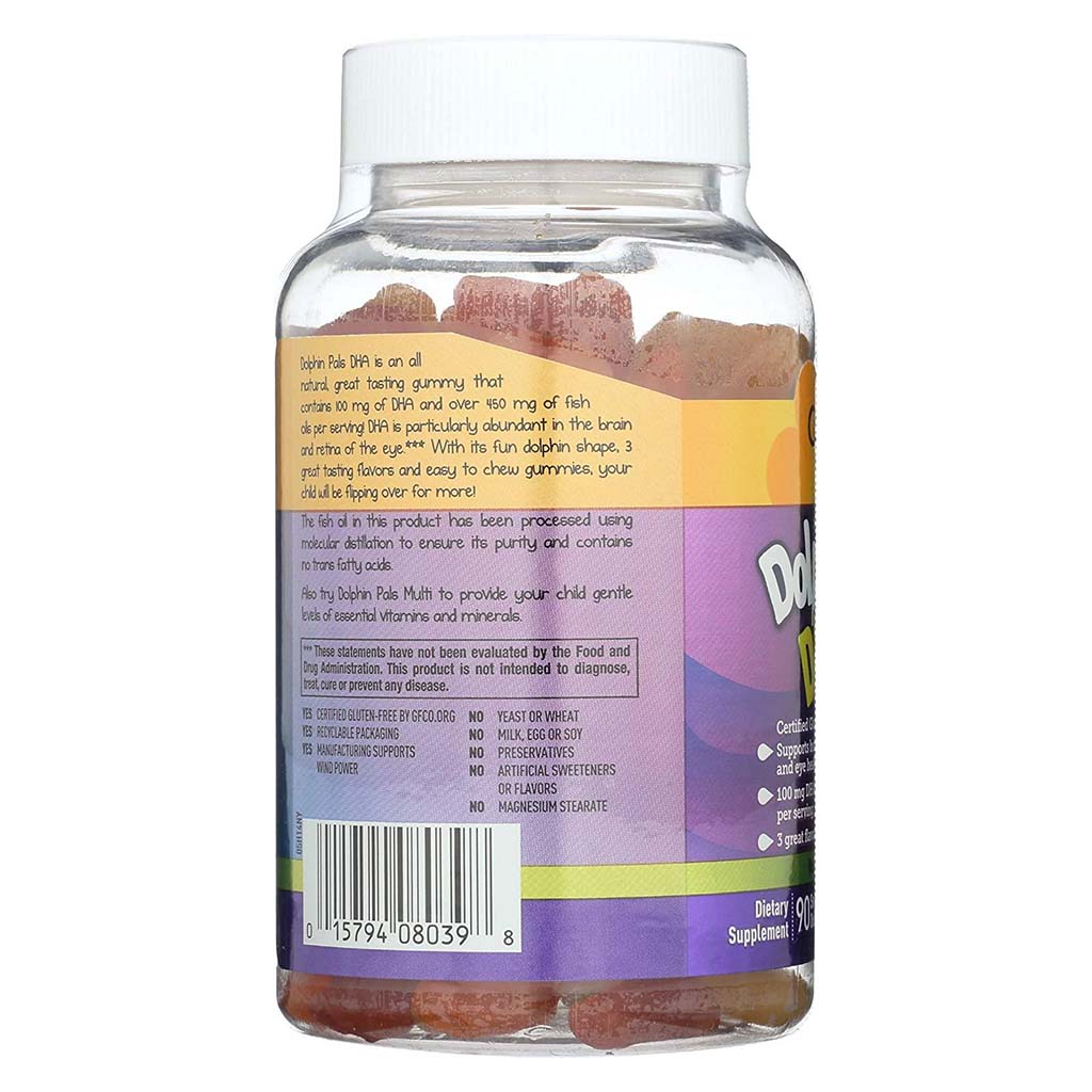 Country Life Dolphin Pals DHA Gluten-Free Sour Gummies For Kids, Pack of 90's - Easy Pharmacy LLC