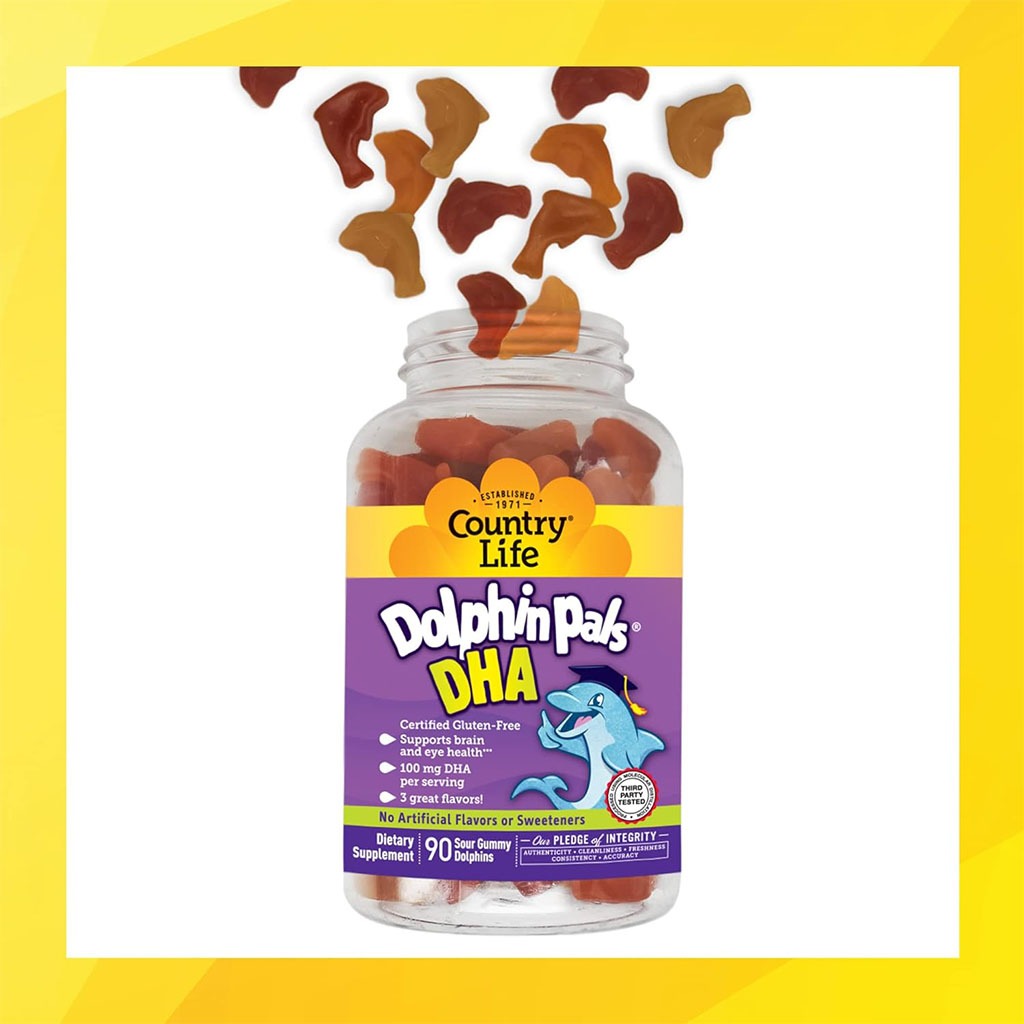 Country Life Dolphin Pals DHA Gluten-Free Sour Gummies For Kids, Pack of 90's - Easy Pharmacy LLC