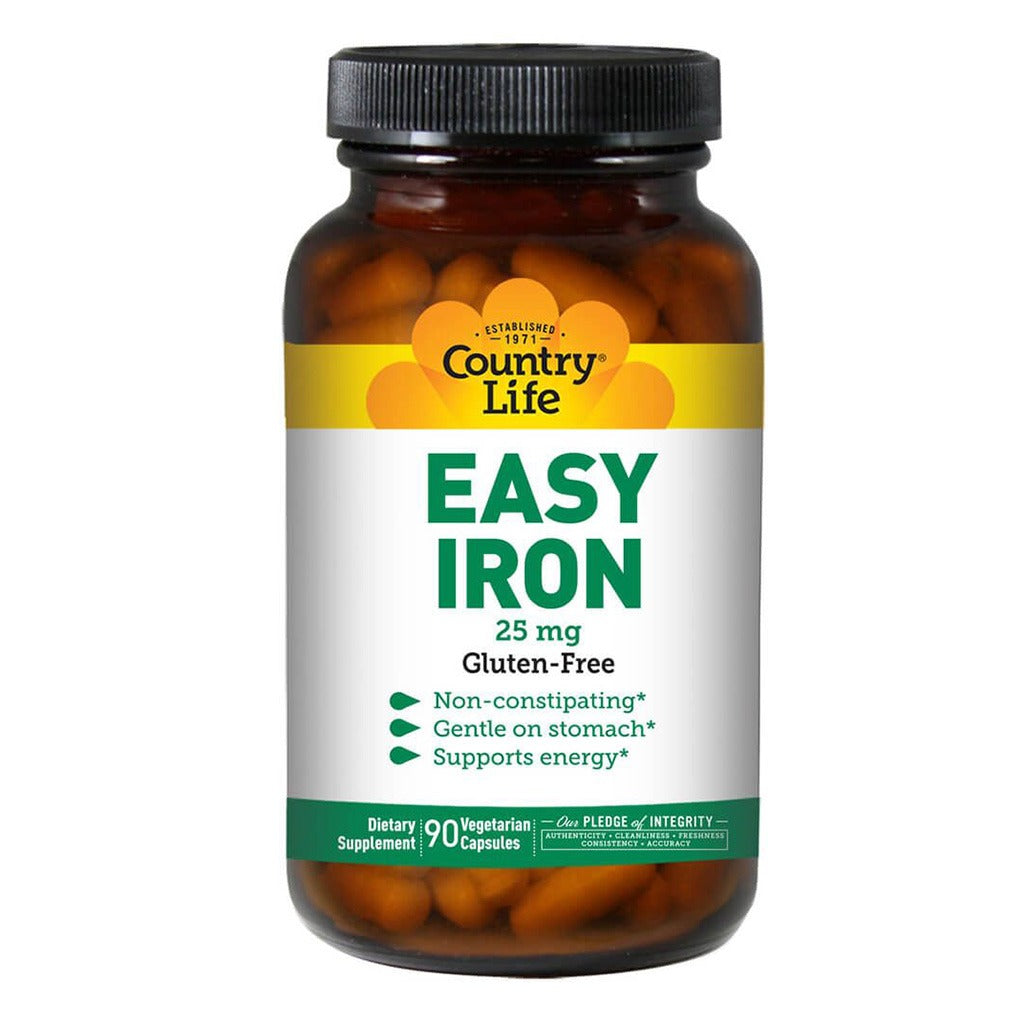 Country Life Easy Iron 25 mg Iron Deficiency Supplement Capsules, Pack of 90's - Easy Pharmacy LLC