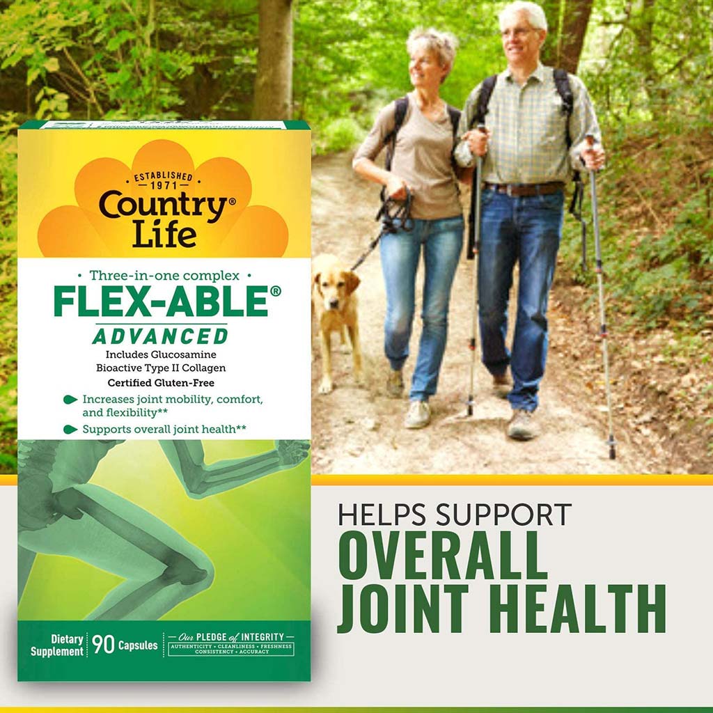 Country Life Flexable Advanced Capsules With Glucosamine For Joint Health, Pack of 90's - Easy Pharmacy LLC