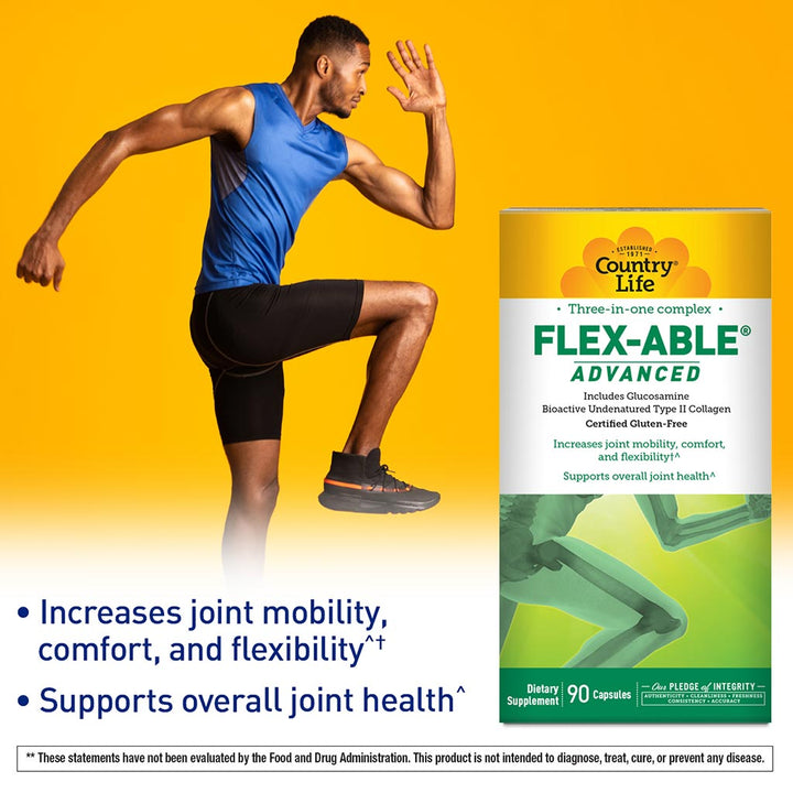Country Life Flexable Advanced Capsules With Glucosamine For Joint Health, Pack of 90's - Easy Pharmacy LLC