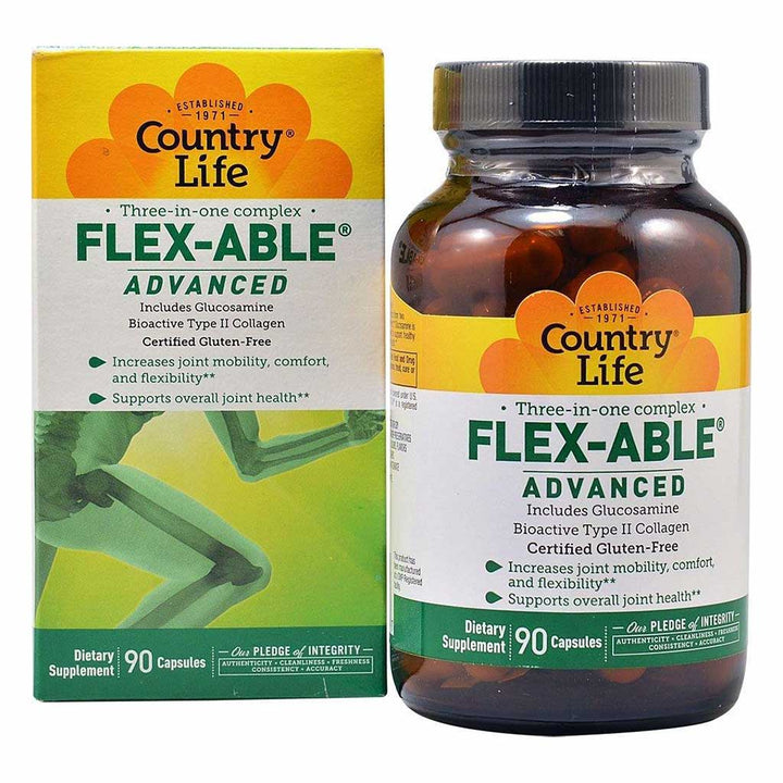 Country Life Flexable Advanced Capsules With Glucosamine For Joint Health, Pack of 90's - Easy Pharmacy LLC