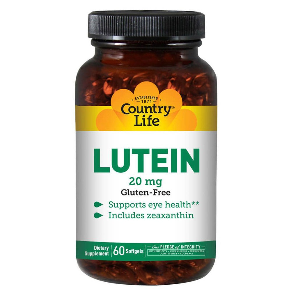 Country Life Lutein 20 mg & Zeaxanthin Softgel For Eye Health, Pack of 60's - Easy Pharmacy LLC